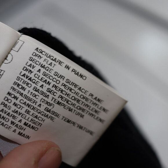 Maurizio Pecoraro Black Wool Sweetheart Neck Jeweled Sleeve Sweater Size 12 - Picture 11 of 14